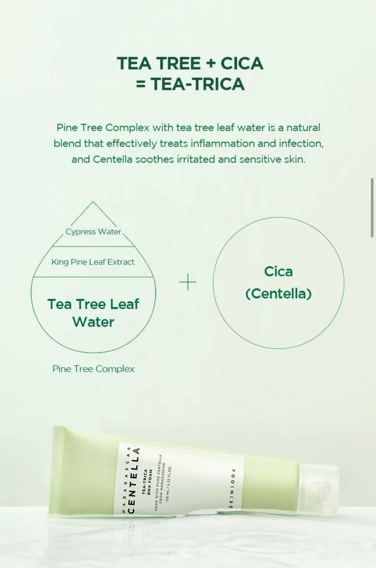 SKIN1004 Madagascar Centella Tea-Trica BHA Foam
